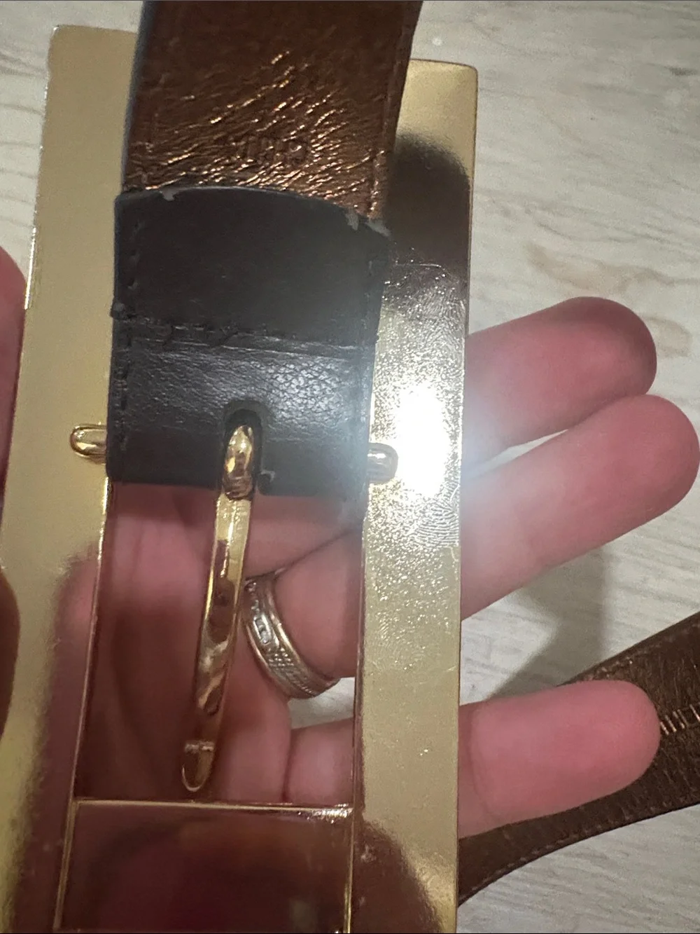Michael Kors MK Logo Leather Belt  Small